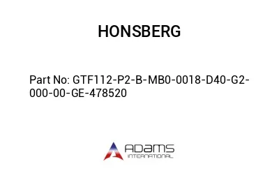 GTF112-P2-B-MB0-0018-D40-G2-000-00-GE-478520 GTF112-P2-B-MB0-0018-D40-G2-000-00-GE-478520